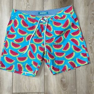 Bonobos Swim Trunks Watermelon Print Multicolored Polyester Men's Size 34